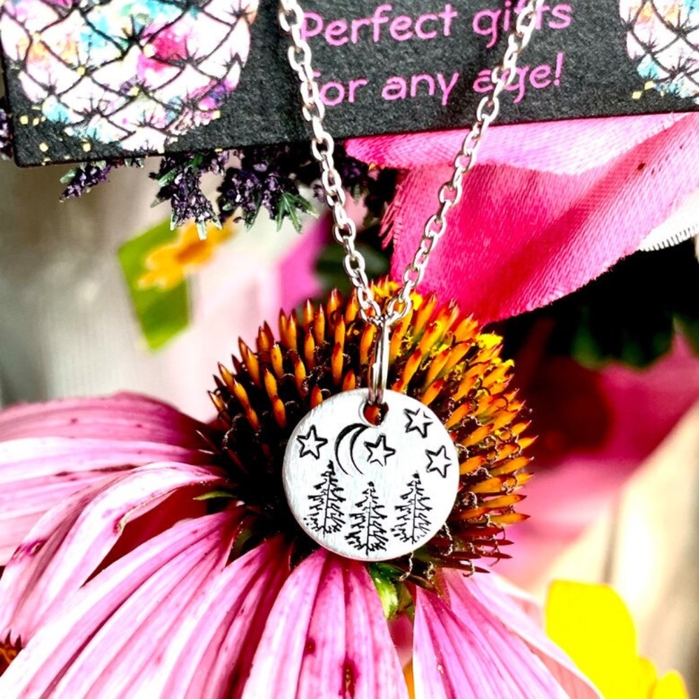 Disc Necklace -  Hand Stamped Necklace - Handmade Necklace - Dainty Necklace